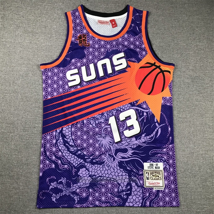 Camiseta Phoenix Suns Steve Nash #13 Asian Heritage Throwback 1996-97 Violeta